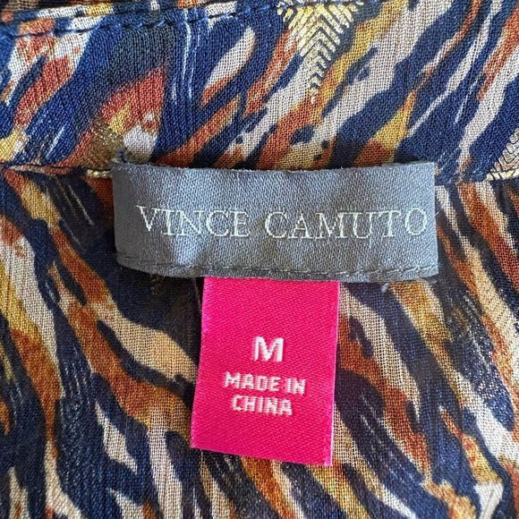 Vince Camuto v-neck 3/4 sleeve glittery blouse size medium - Picture 6 of 8